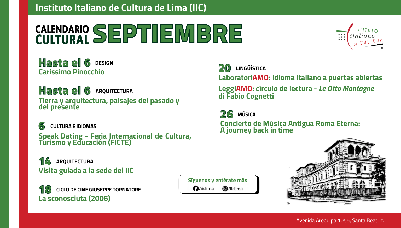 Calendario cultural septiembre 2025 web